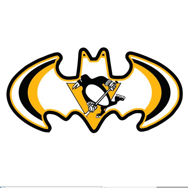 Pittsburgh Penguins Batman Logo iron on heat transfer